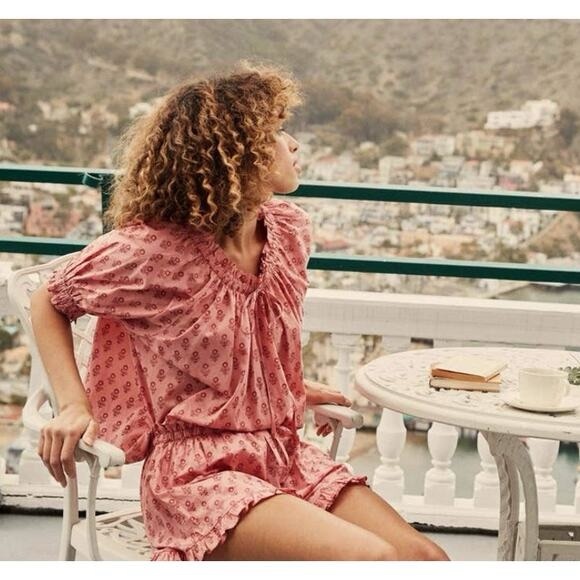 DOEN Medium Pink Shore Sunflower Top - Picture 1 of 5